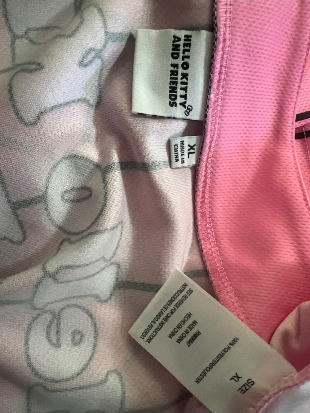 Hello Kitty Sanrio Pink Pinstripe Hello Kitty & Friends Jersey Size XL NWT - Picture 6 of 6
